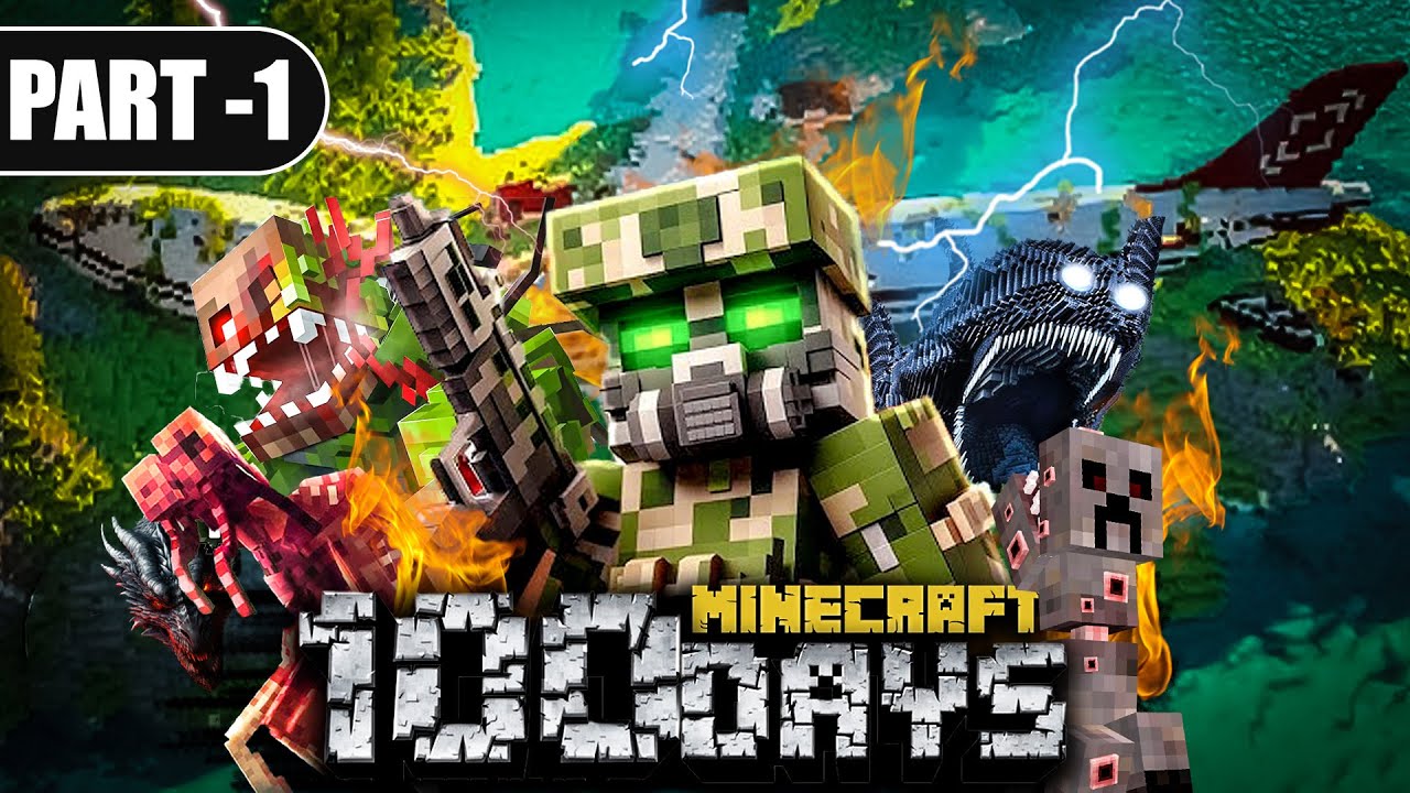 I Spent 100 Days in a Plane Crash in Minecraft part-1