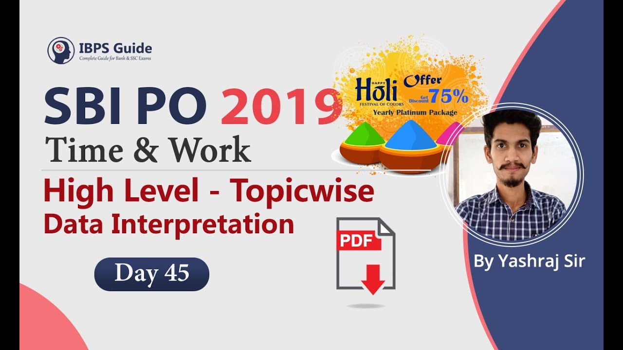 SBI PO 2019 | Time and Work - High-Level Topic Wise - DI - Day 45