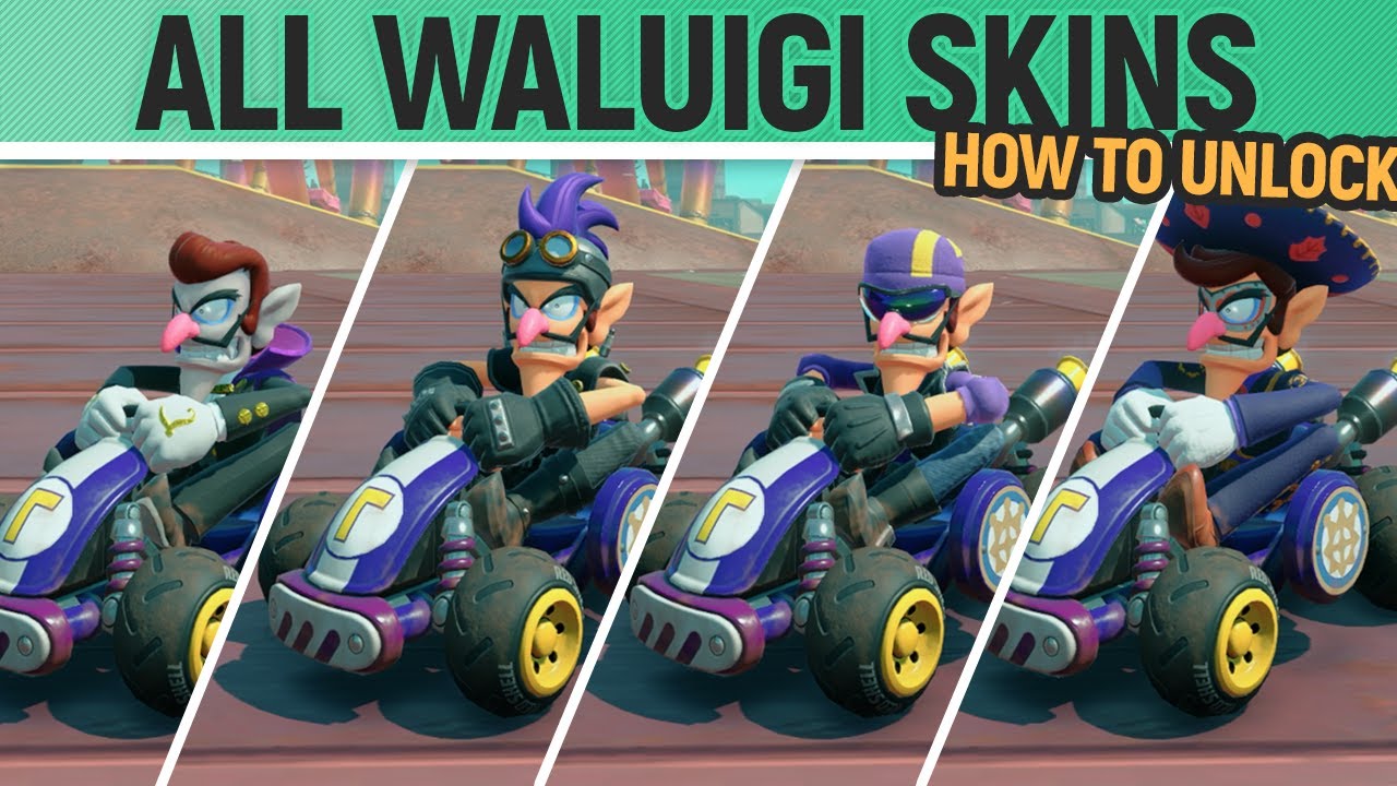 Mario Kart World - Waluigi - How to unlock all Skins/Costumes