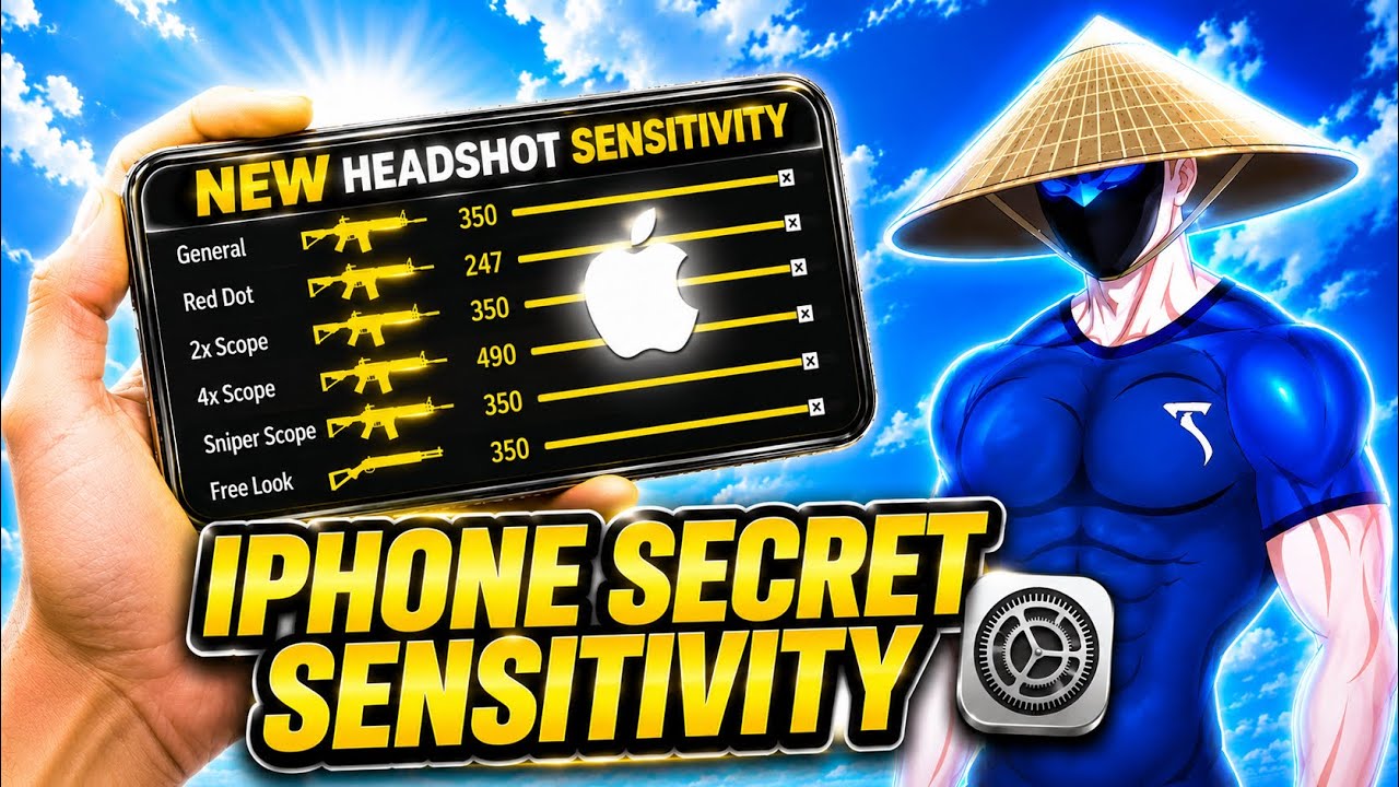 iPhone Headshot Setting For Free Fire | iPhone Free Fire Auto Headshot Setting ⚙️ (99% Headshots)