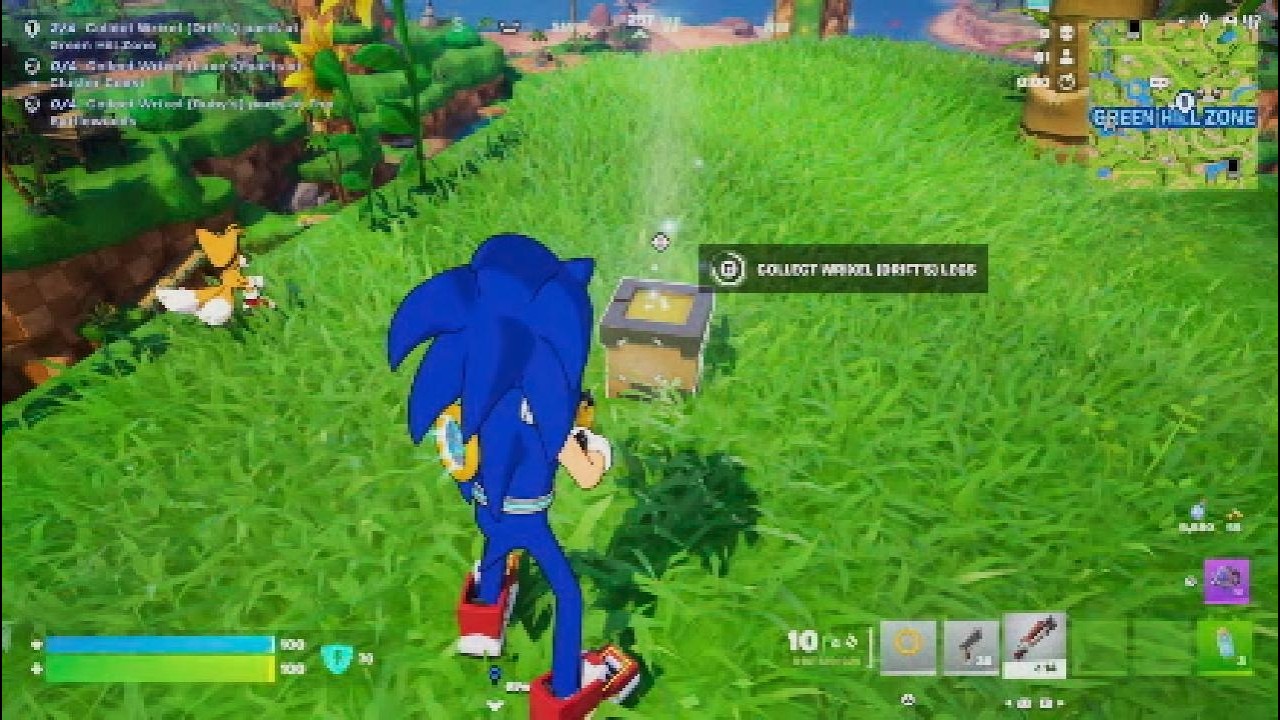 Collect Wrixel Drift's Parts at Green Hill Zone | Fortnite Chapter 7 Season 4