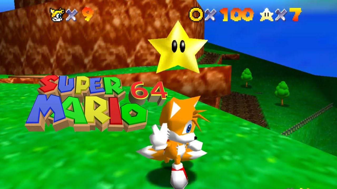 Super Tails 64 Edition WideScreen Bob-Omb Battlefield Complete (Gameplay Android)