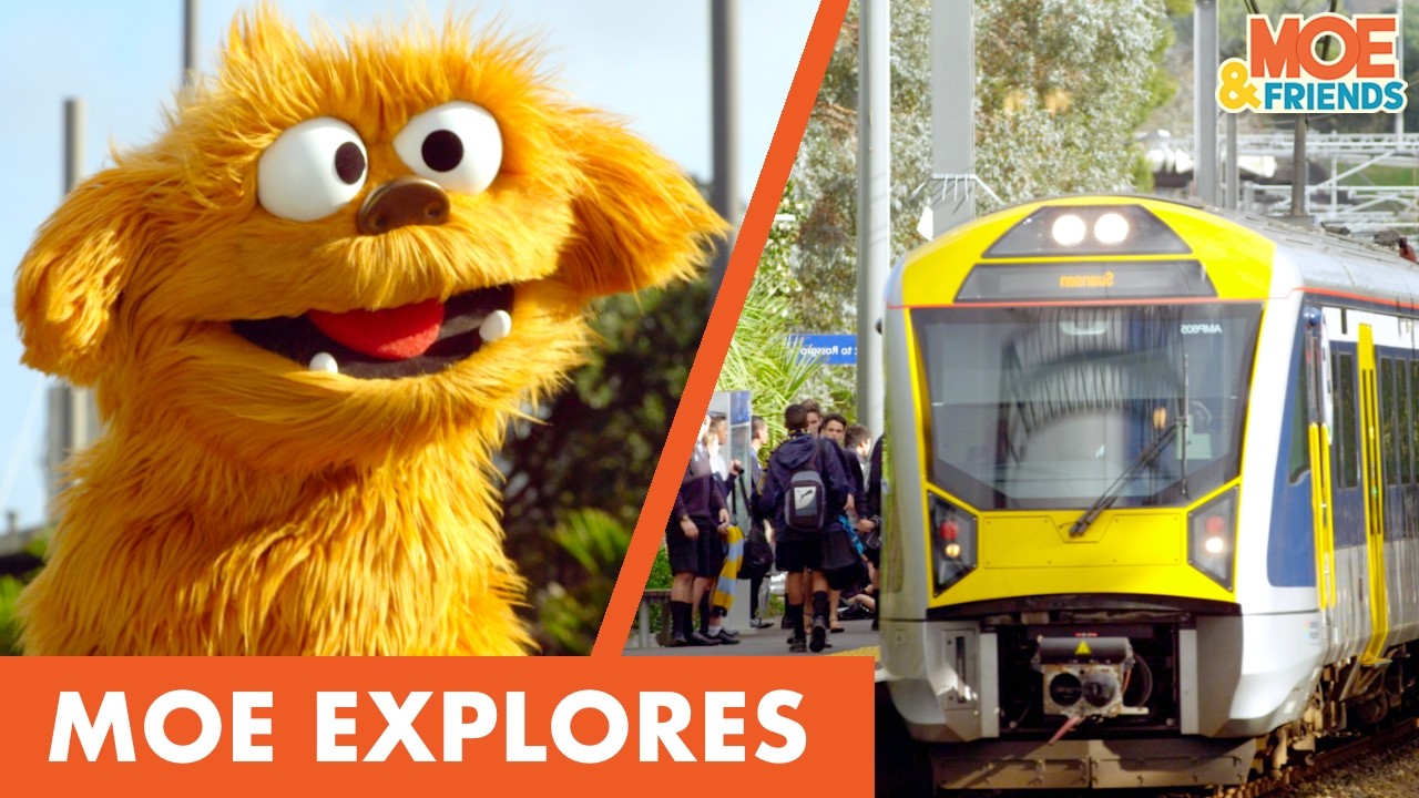 Moe Explores &mdash; Railway Station | Kids learn about Railway Station & Riding Trains #trains #railway