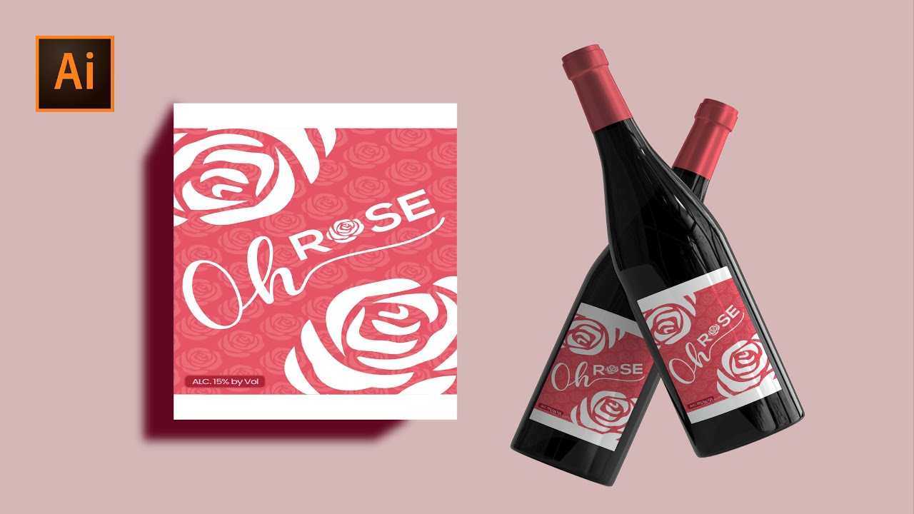 Redesign Wine Label in Adobe Illustrator 2022 | Wine Label Design | Label and Packaging design