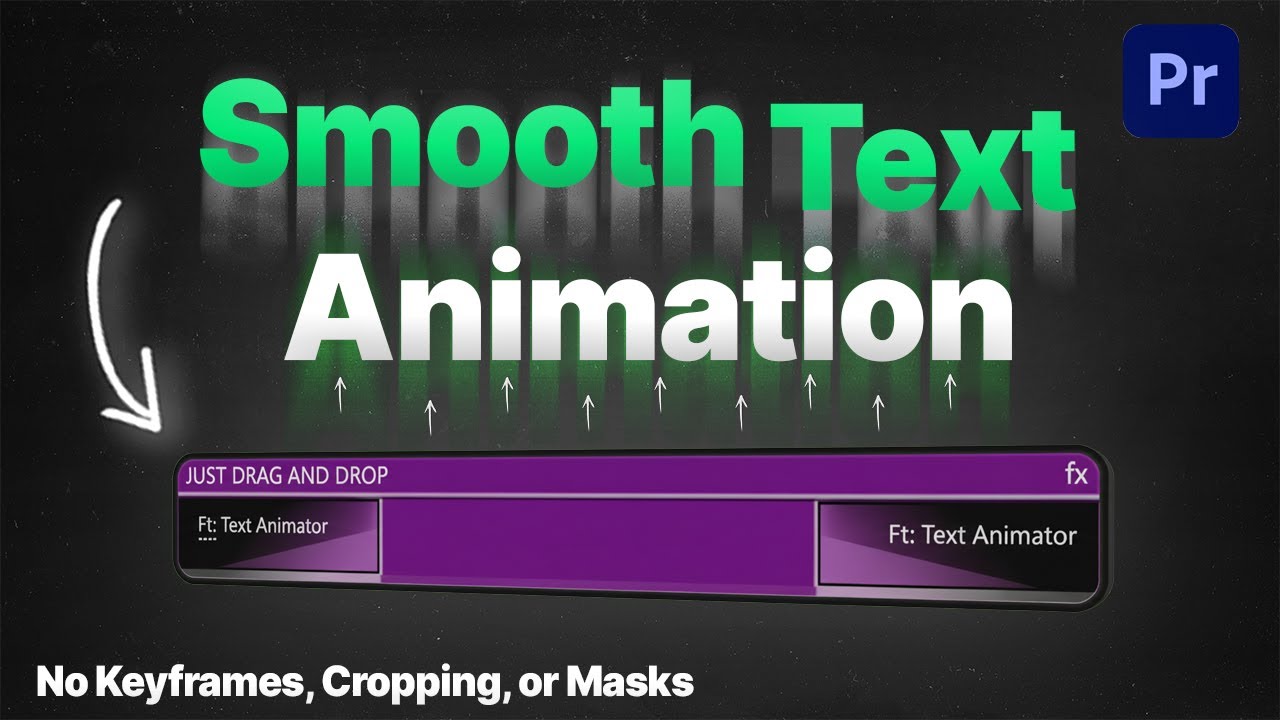EASY Smooth Text Effect Animation , Drag & Drop Premiere Pro Tutorial - Titles & Captions