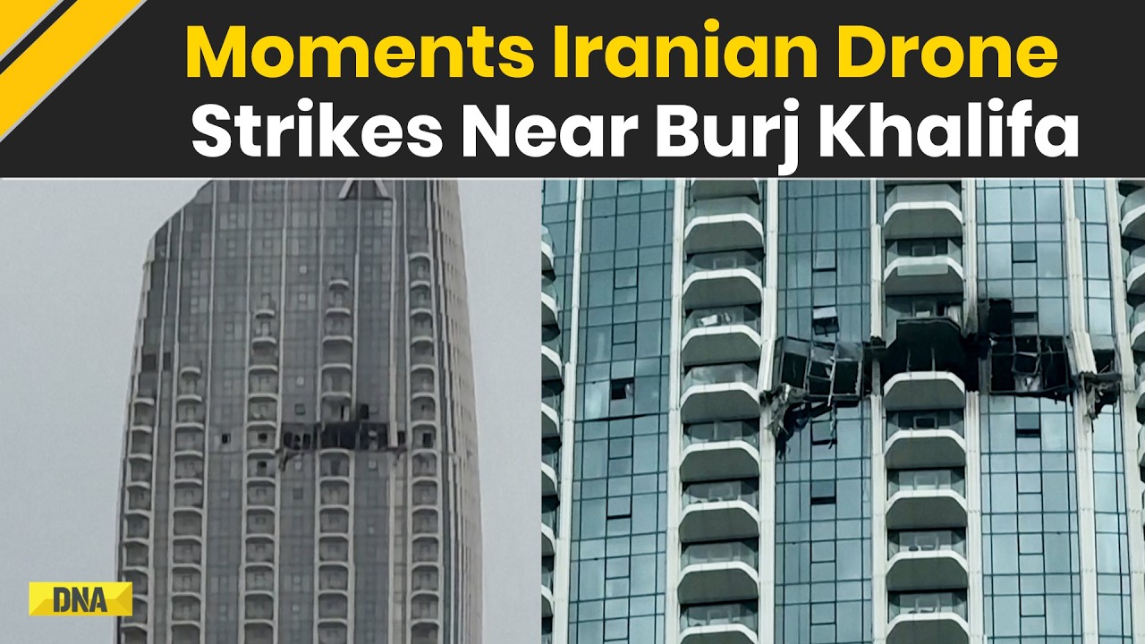 Israel Iran War: Moments Iranian Drone Strikes Near Burj Khalifa, Loud Explosions Heard In Dubai
