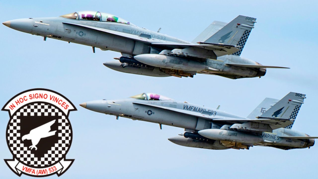 Ястребы, Морская пехота США. Мощные истребители F/A-18C/D Hornet на острове Гуам.