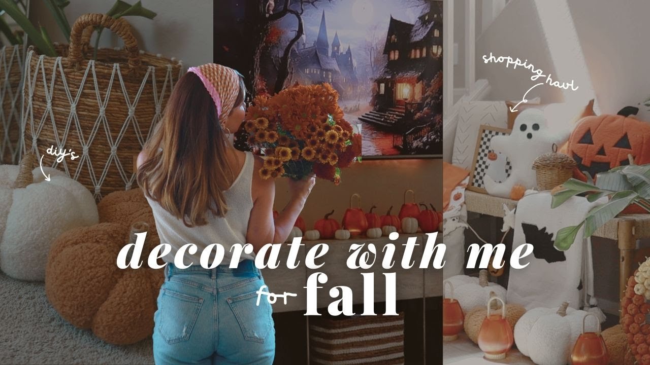 decorate with me for fall ✨🍂| decor haul, simple diy's, cozy halloween aesthetic