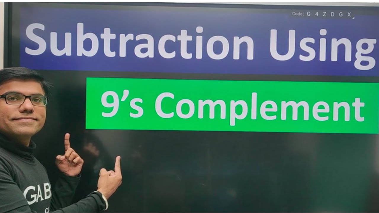Subtraction Using 9's complement|Subtraction using 9's complement |9s complement Subtraction