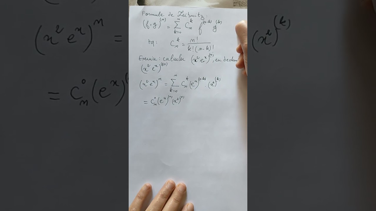 Formule de Leibnitz pour le calcul de la dérivé  n ième d un produit de 2 fonctions.