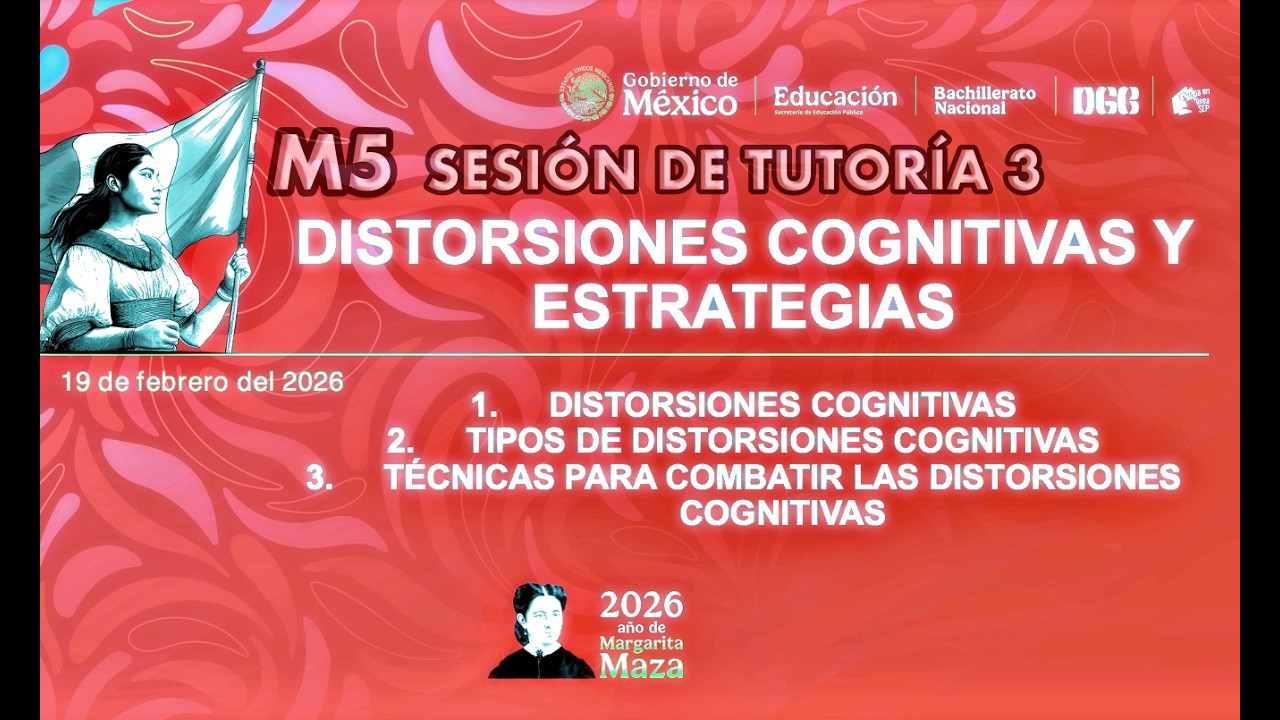 Sesión de Tutoría 3 M5: DISTORSIONES COGNITIVAS Y ESTRATEGIAS