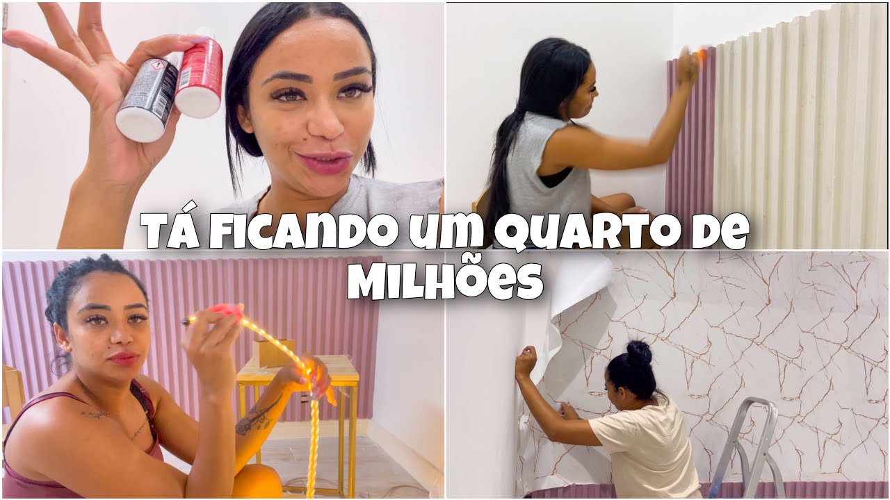PINTEI O RIPADO | COLOQUEI O PAPEL DE PAREDE | TÁ INCRÍVEL