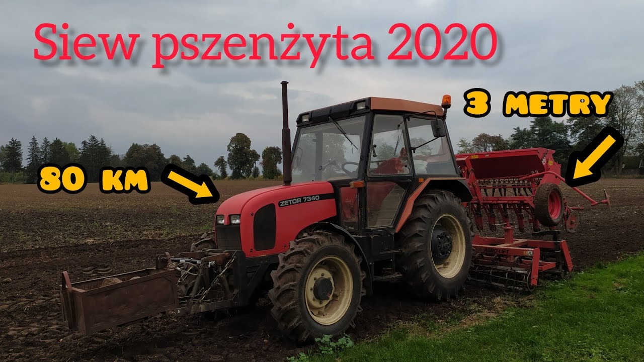 Siew pszenżyta 2020 | Zetor 7340 & Agro-lift + Famarol 3 metry | Agro son