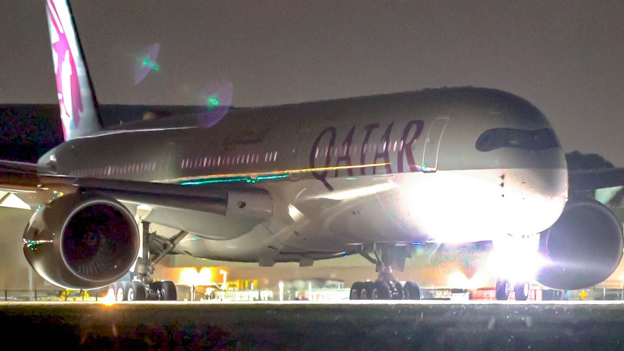 BREATHTAKING Qatar A350-1000 | Landing & Take off | Melbourne Airport Plane Spotting