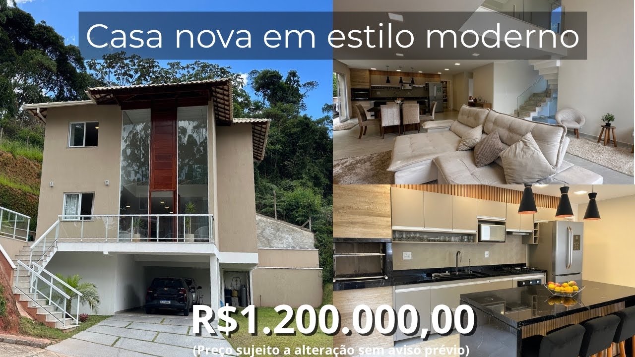 Casa com 3 quartos, sala com pé direito duplo, jardim em condomínio a 8min do centro 