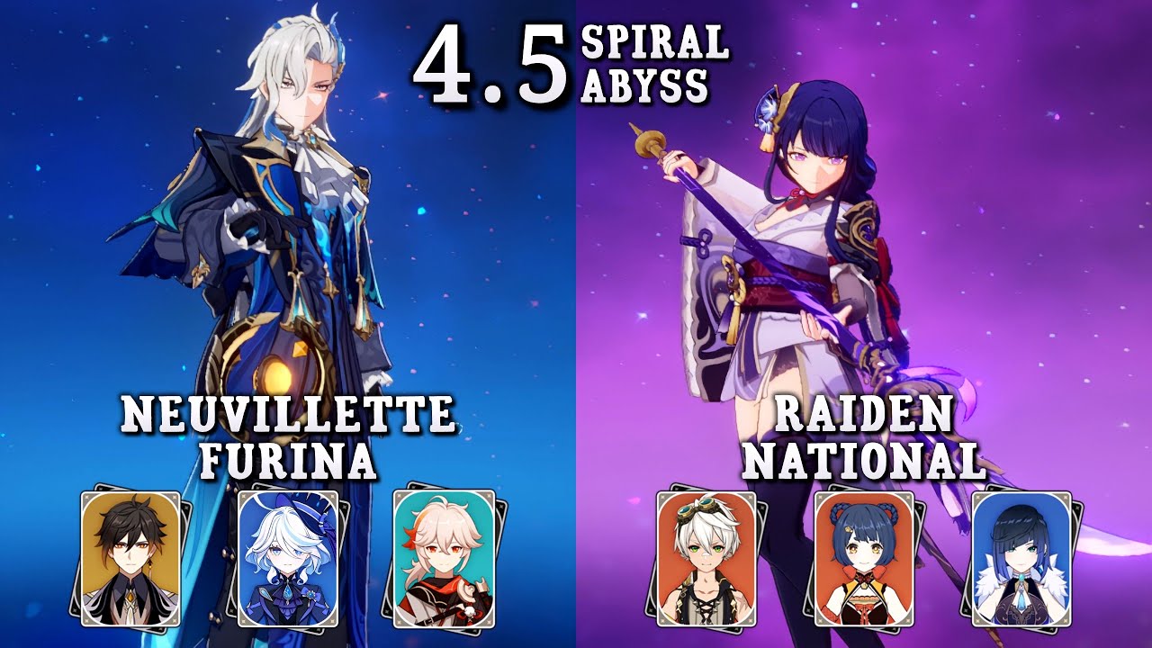 Neuvillette Furina & Raiden National | Spiral Abyss 4.5 Floor 12 | Genshin Impact