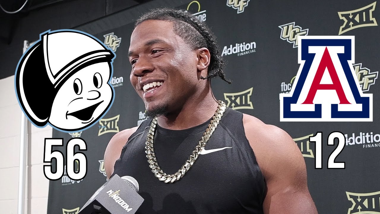 UCF 56, Arizona 12 - RB RJ Harvey Press Conference ⚔️🏈