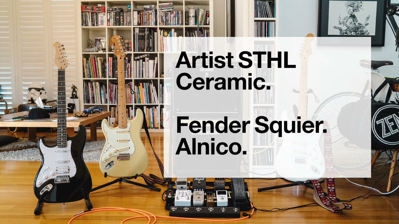 Artist STHL Ceramic Pickups vs Fender Squier Alnico Pickups