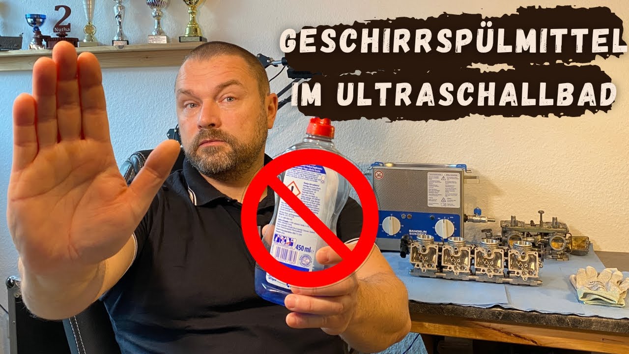 Geschirrsp&uuml;lmittel im Ultraschallbad, Vergaser reinigen, ausf&uuml;hrlich erkl&auml;rt vom Vergaseronkel