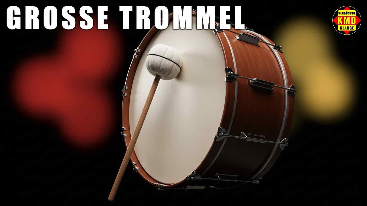 Große Trommel Geräusch – Echte Trommelgeräusche – INSTRUMENTENGERÄUSCHE 🥁