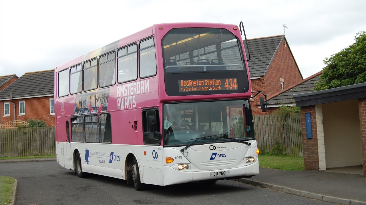 Front View: Go North East 6148 (CU7661) Ex YN05GZR Scania N94UD/Scania Omnidekka