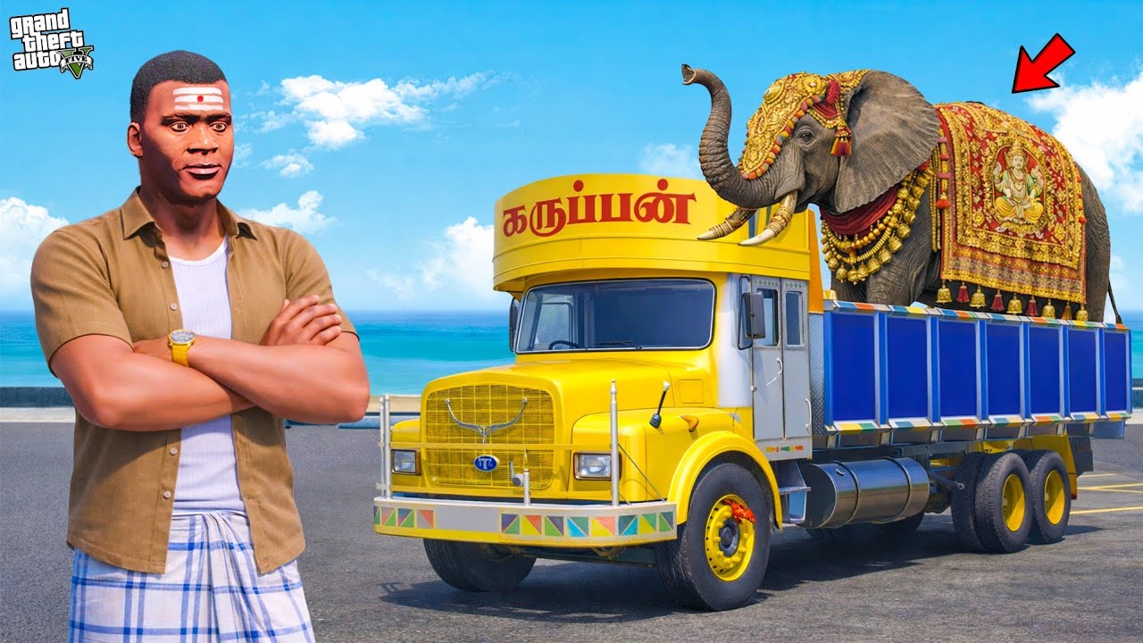 Franklin & Chithappu Become a Karuppan Lorry Driver Day two in Gta 5 