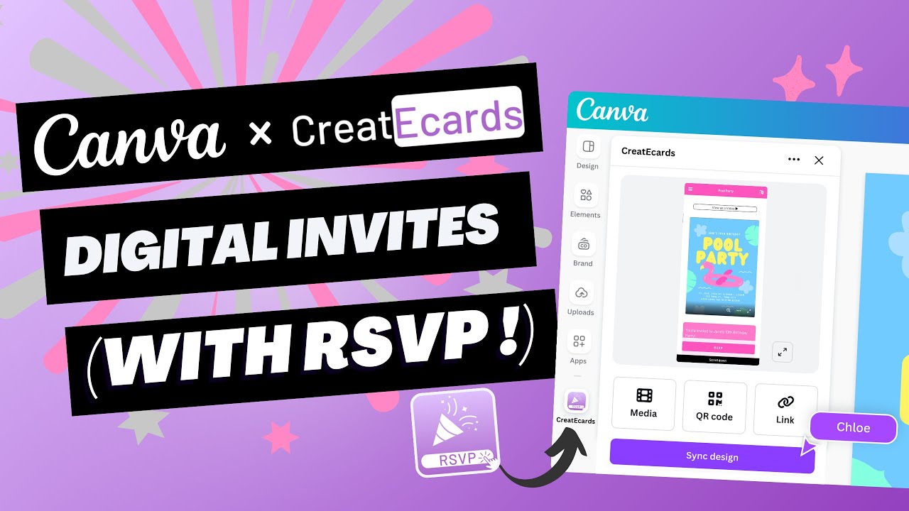 Canva Digital Invitation Tutorial (Yes, with RSVP) | CreatEcards App