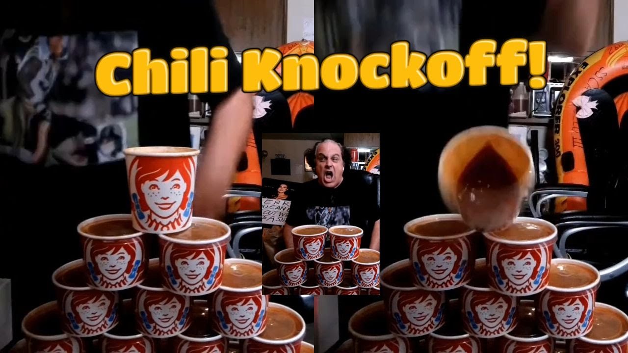 Perry knocks over the Chili Pyramid!