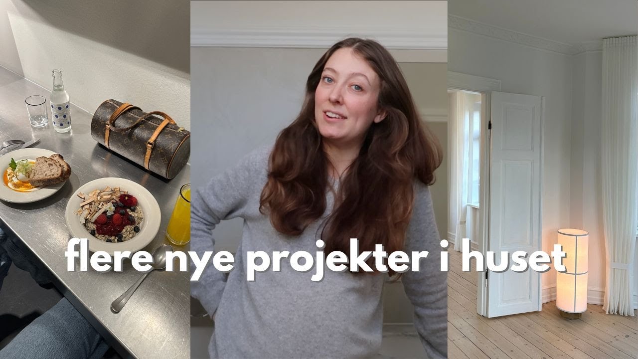 VLOG: Vi får gardiner op, cafébesøg og fremtidige planer for huset 🤍