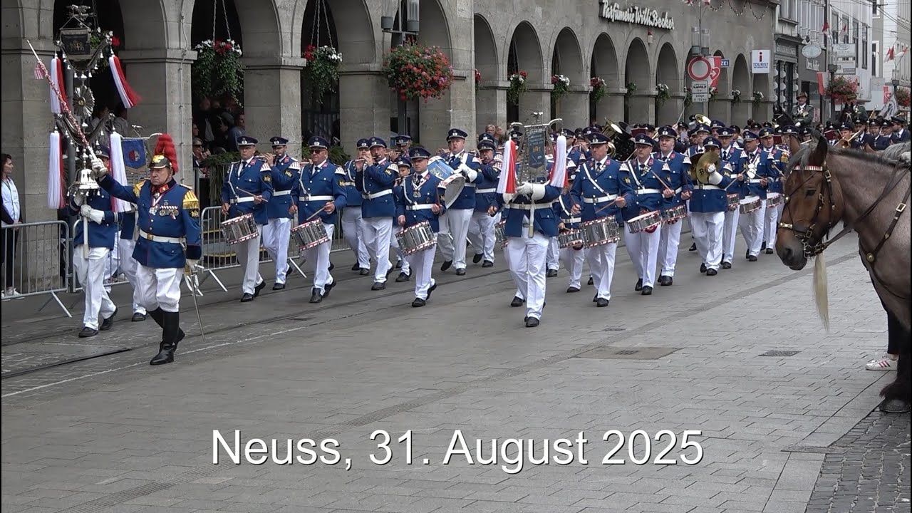 Aufmarsch der Schützenlust. Schützenfest 2025 in Neuss