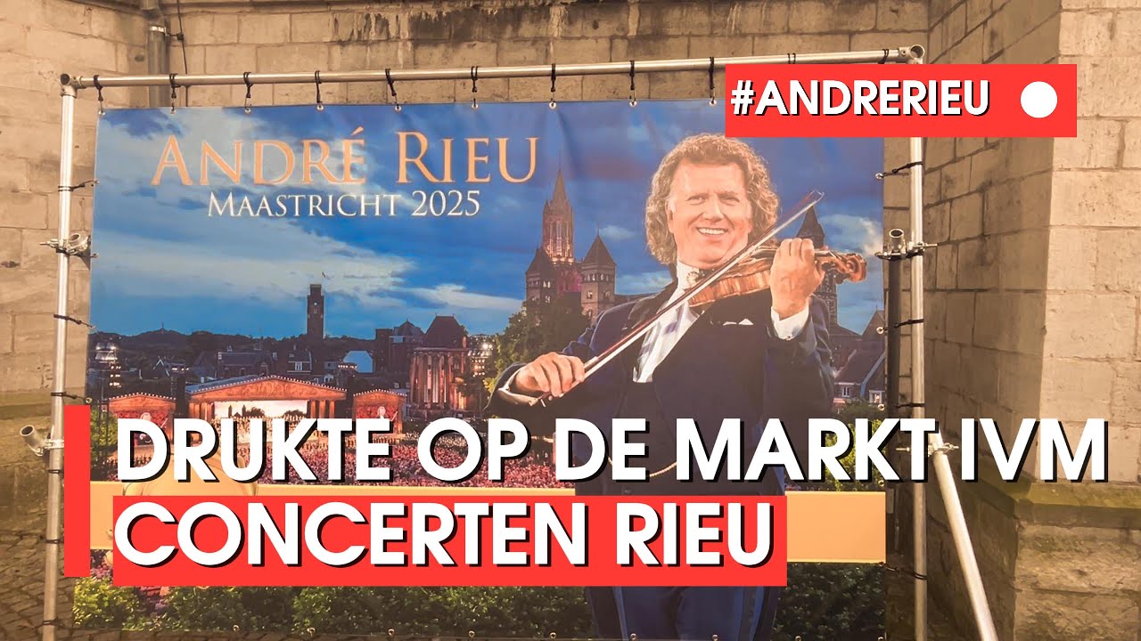 Drukte op de Markt ivm parkeren touringcars Rieu