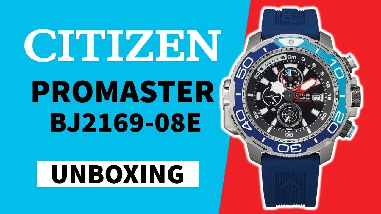 Citizen ProMaster Eco-Drive Aqualand BJ2169-08E Unboxing