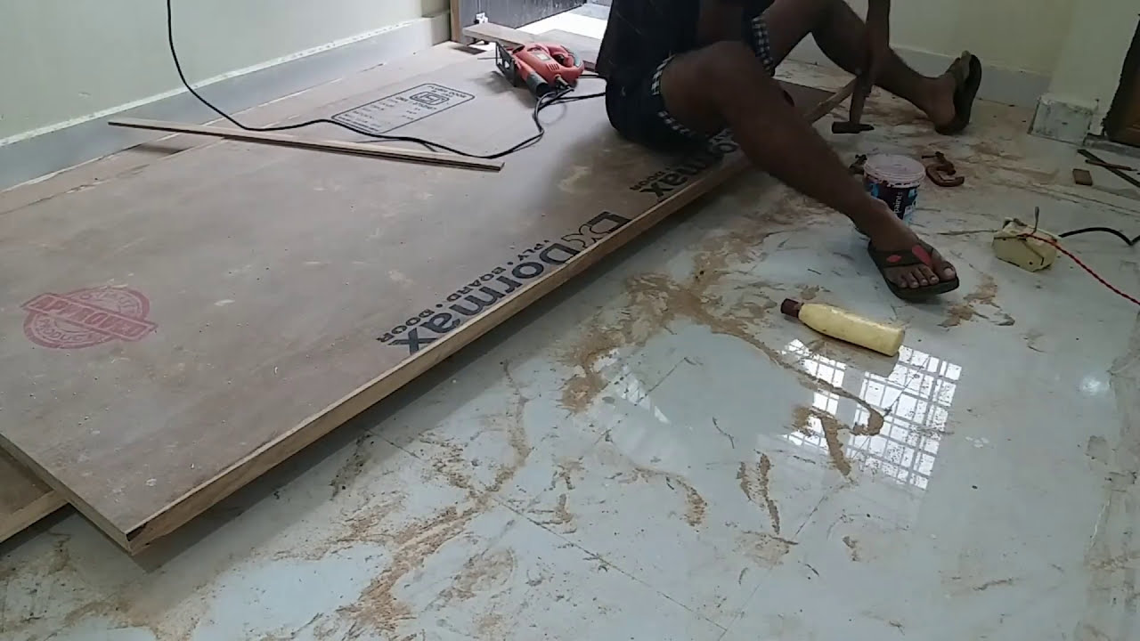 how to make plywood door frame