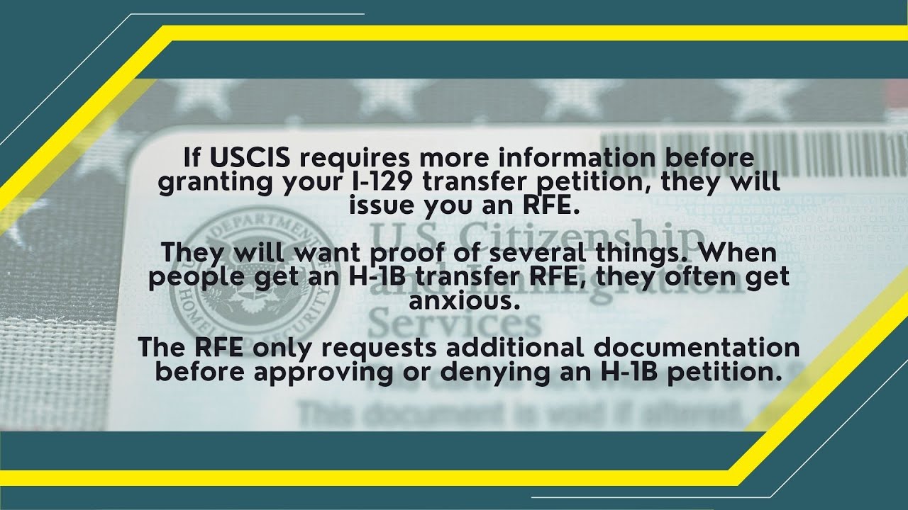 H1B transfer RFE reasons - Techfetch H1B