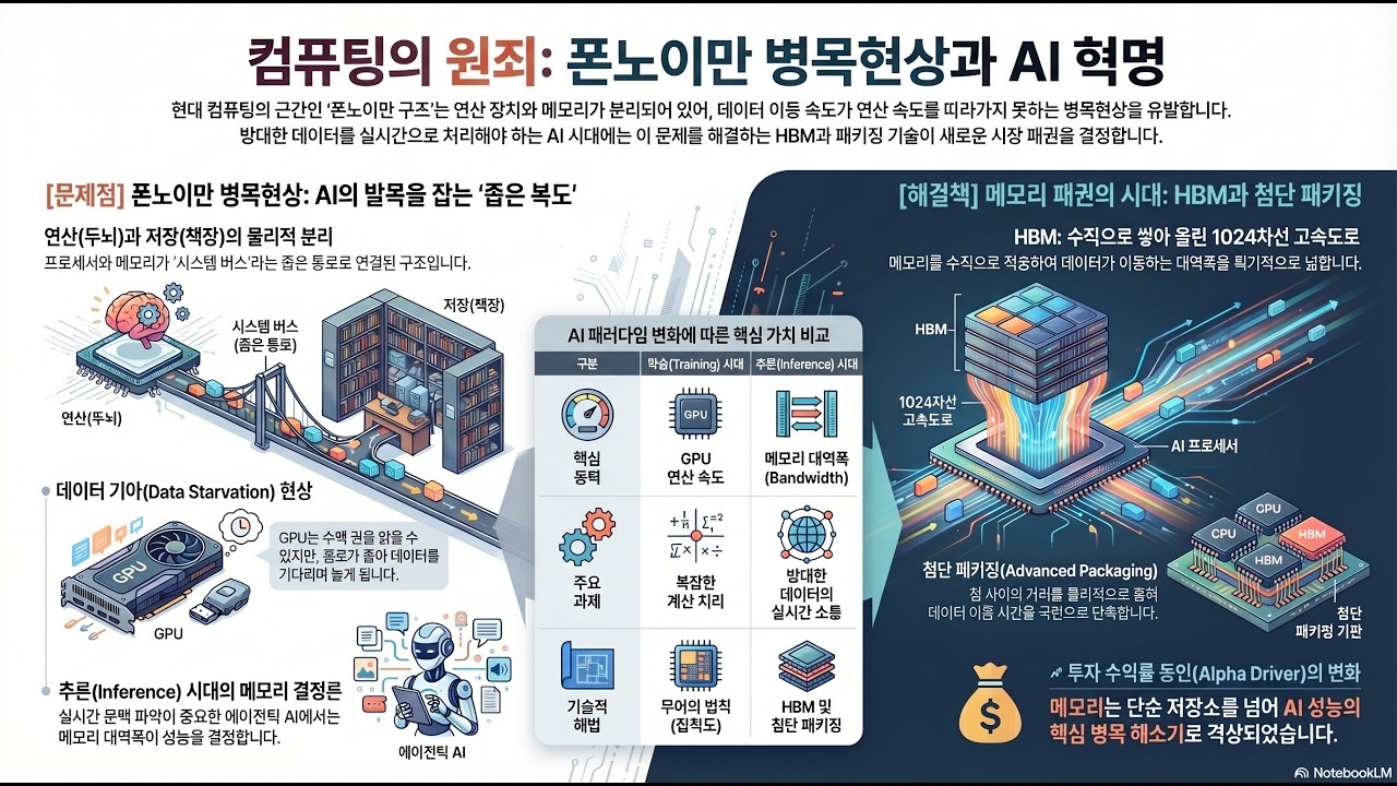 [그랜드마스터코스:HBM을 넘어 메모리 패권의 시대 제1/5강] #AI반도체 #HBM #폰노이만병목 #메모리패권 #기술투자전략 #에이전틱AI #SK하이닉스 #삼성전자