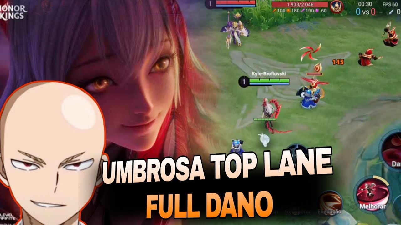 ESSA É A MELHOR BUILD DA UMBROSA NA TOP LANE - HONOR OF KINGS UMBROSA