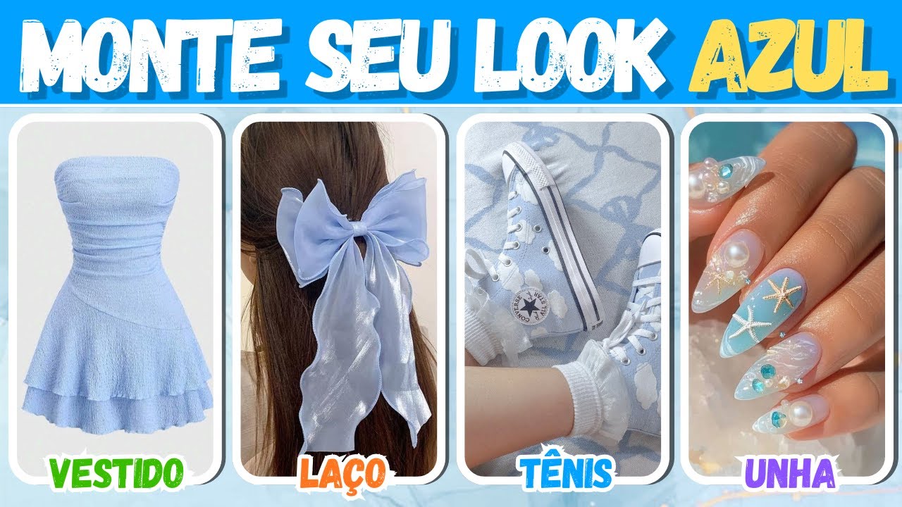 MONTE SEU LOOK AZUL 💙✨ | Qual vai ser o seu? | Jogo das Escolhas | Marte Quiz
