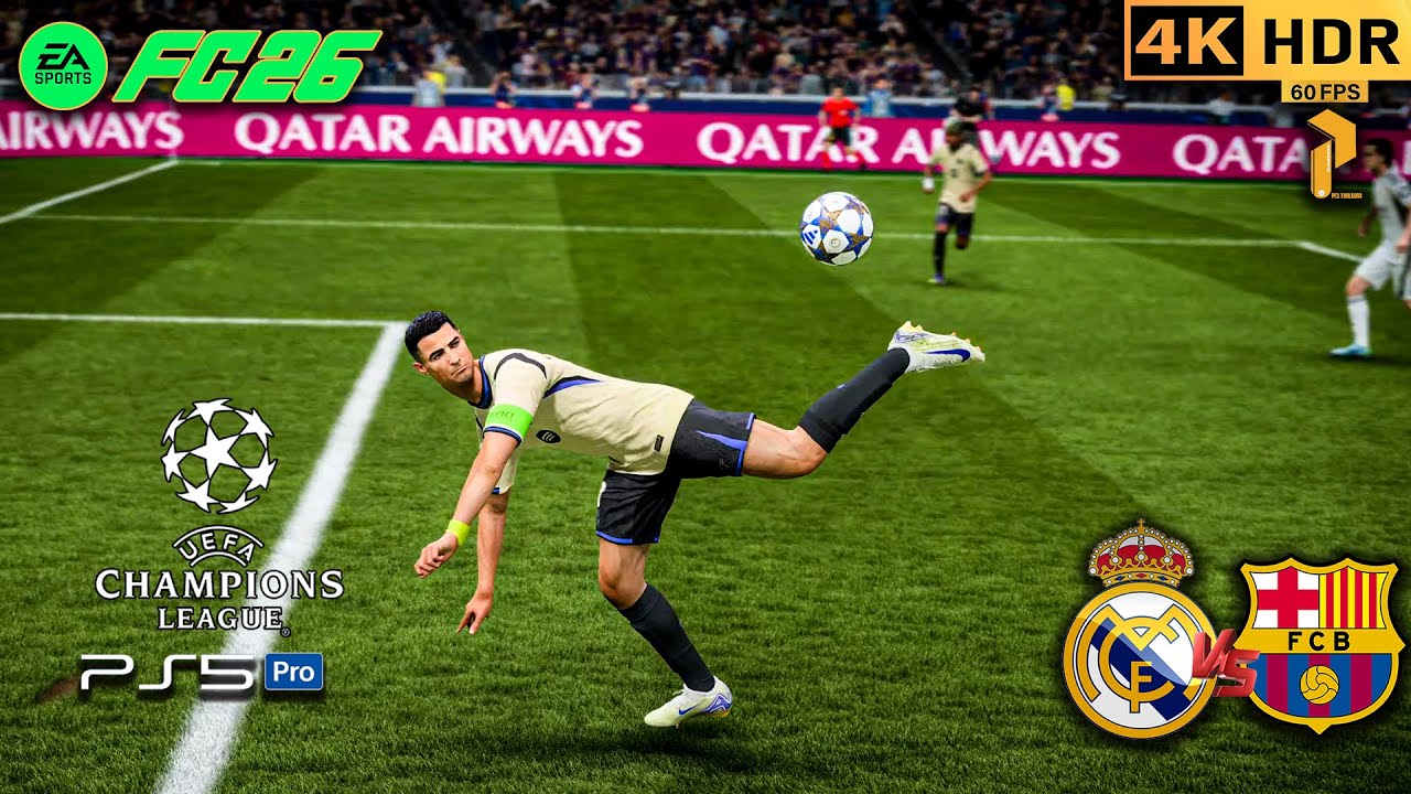 All Superstars in ONE Match 🤯 Real Madrid vs Barcelona | UCL Final PS5 Pro #fc26 #ps5 #4k #football