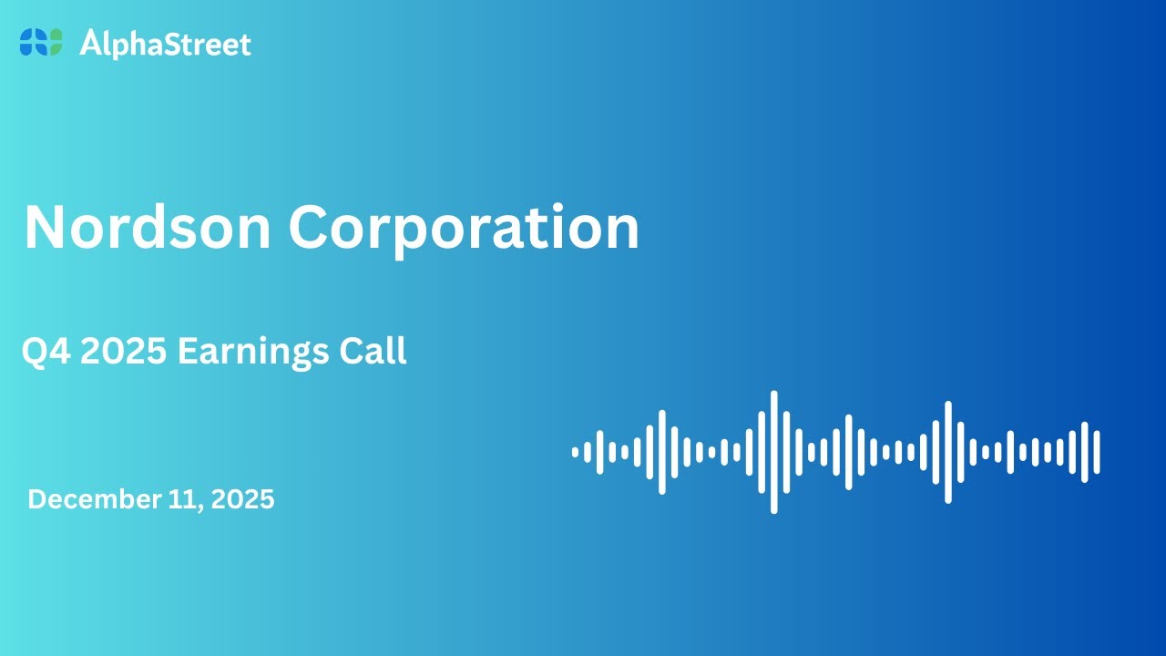 NDSN Stock | Nordson Corporation Q4 2025 Earnings Call