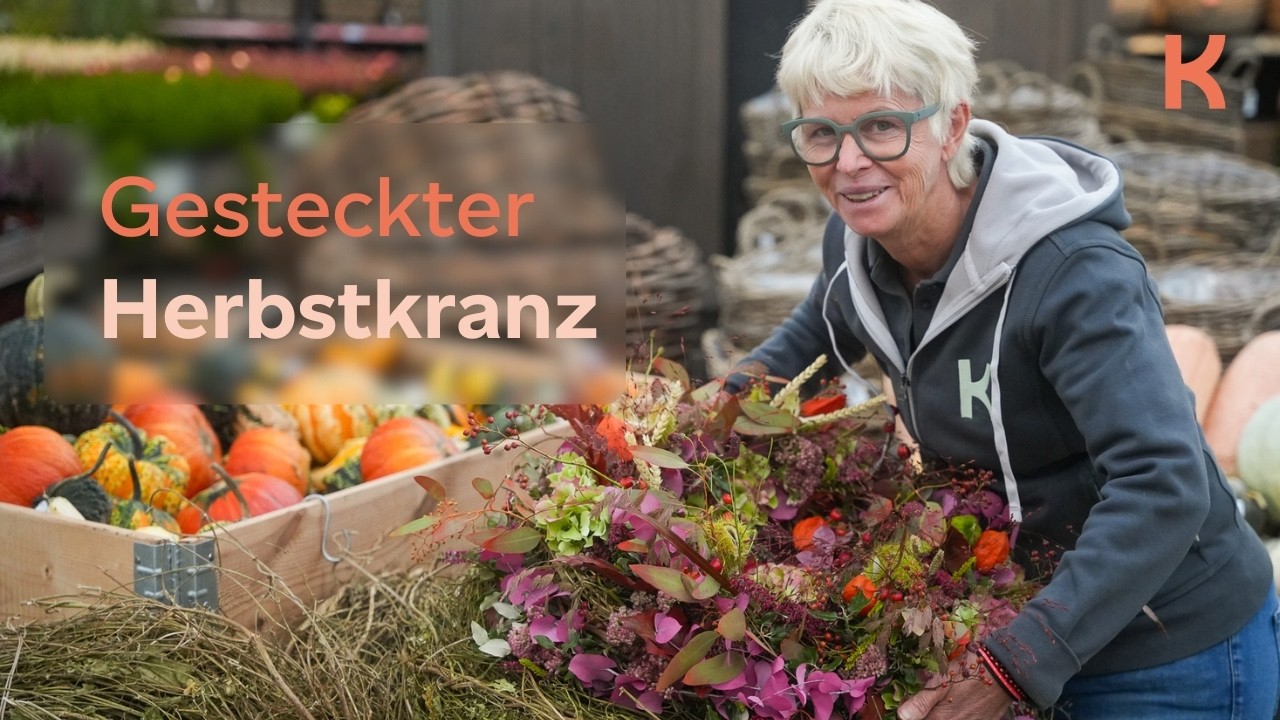 DIY gesteckter Herbstkranz – Bunte Herbstdeko einfach selber machen