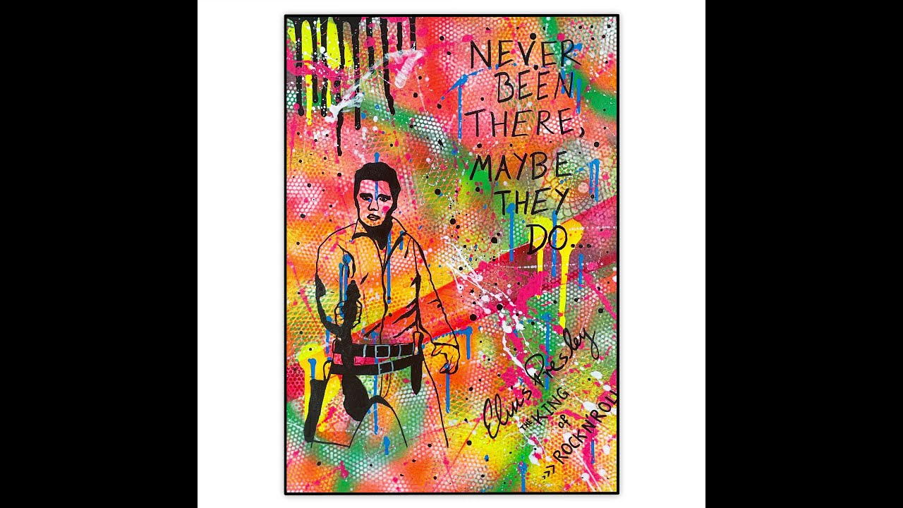 Easy demonstration/step-by-step Abstract Pop Art Painting of Elvis Presley