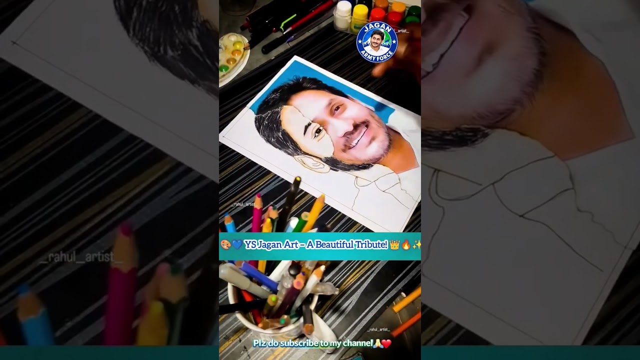 🎨💙 YS Jagan Art &ndash; A Heartfelt Tribute to the People&rsquo;s Leader! 👑🔥✨ #YSJagan
