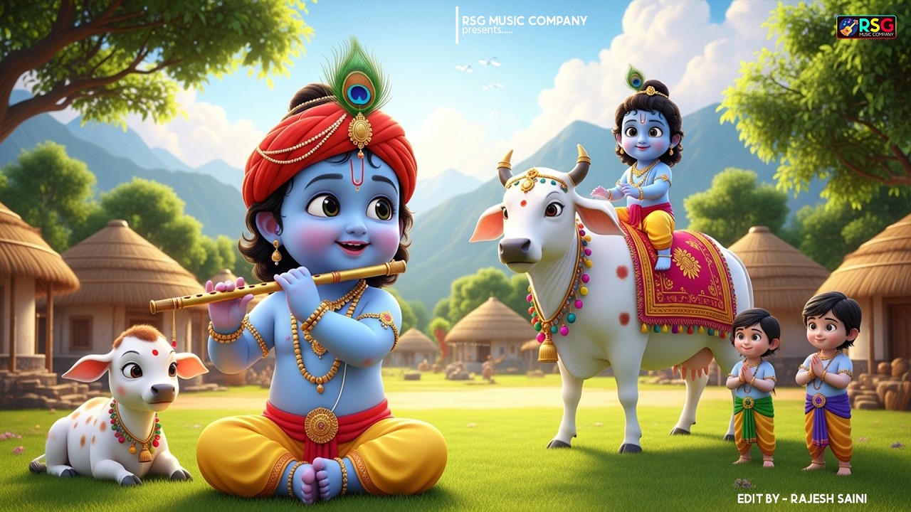 Choti Choti Gaiya, Chote Chote Gwal | छोटी छोटी गैया | #Little Krishna Bhajan - Krishna Bal Leela