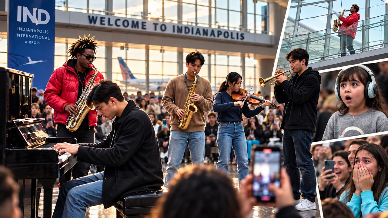 Bro summoned the rest of the orchestra (flash mob at Indianapolis airport)