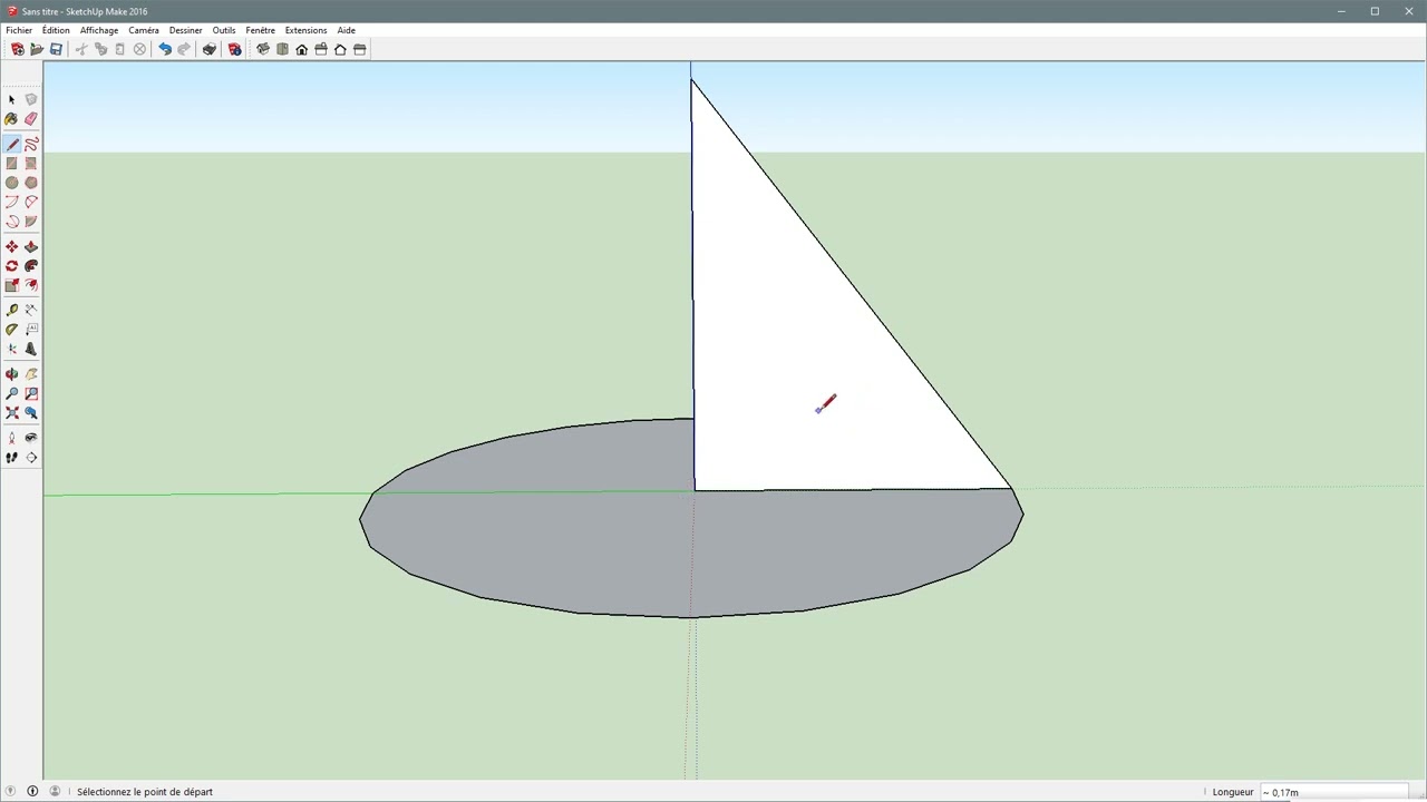 13 - sketchup - dessiner un cône