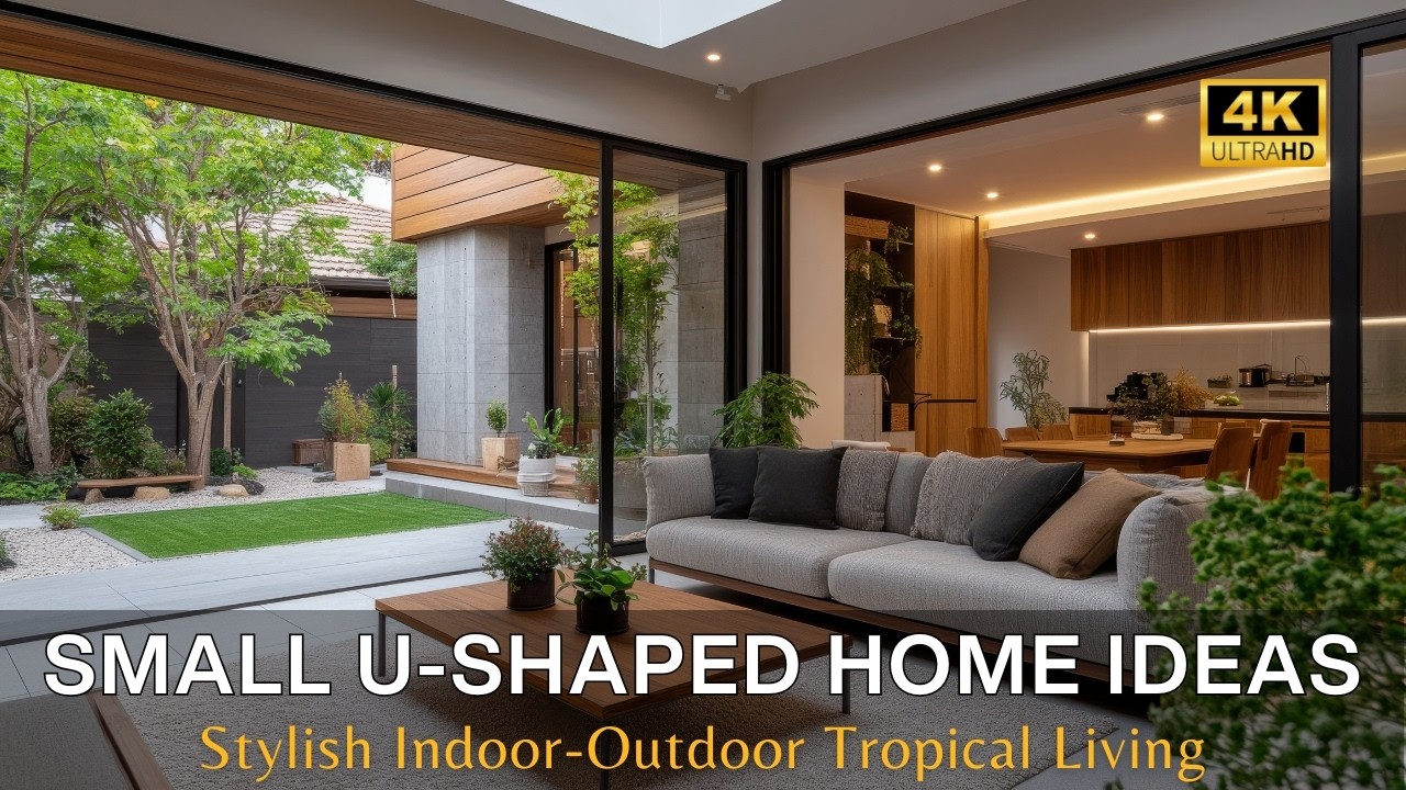 Small U-Shaped Home Design Guide: Creating Cozy Tropical Courtyards & Stylish Indoor-Outdoor Living