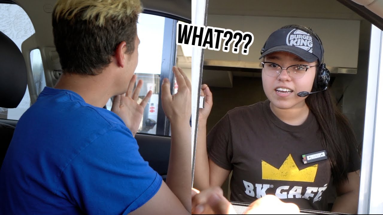 SPEAKING A MADE UP LANGUAGE IN THE DRIVE-THRU!!