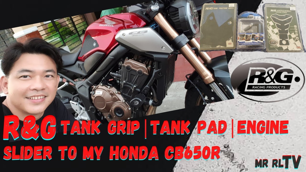 R&G Accessories Installation on HONDA CB650r | Tank Grip | Tank Pad | Engine Slider