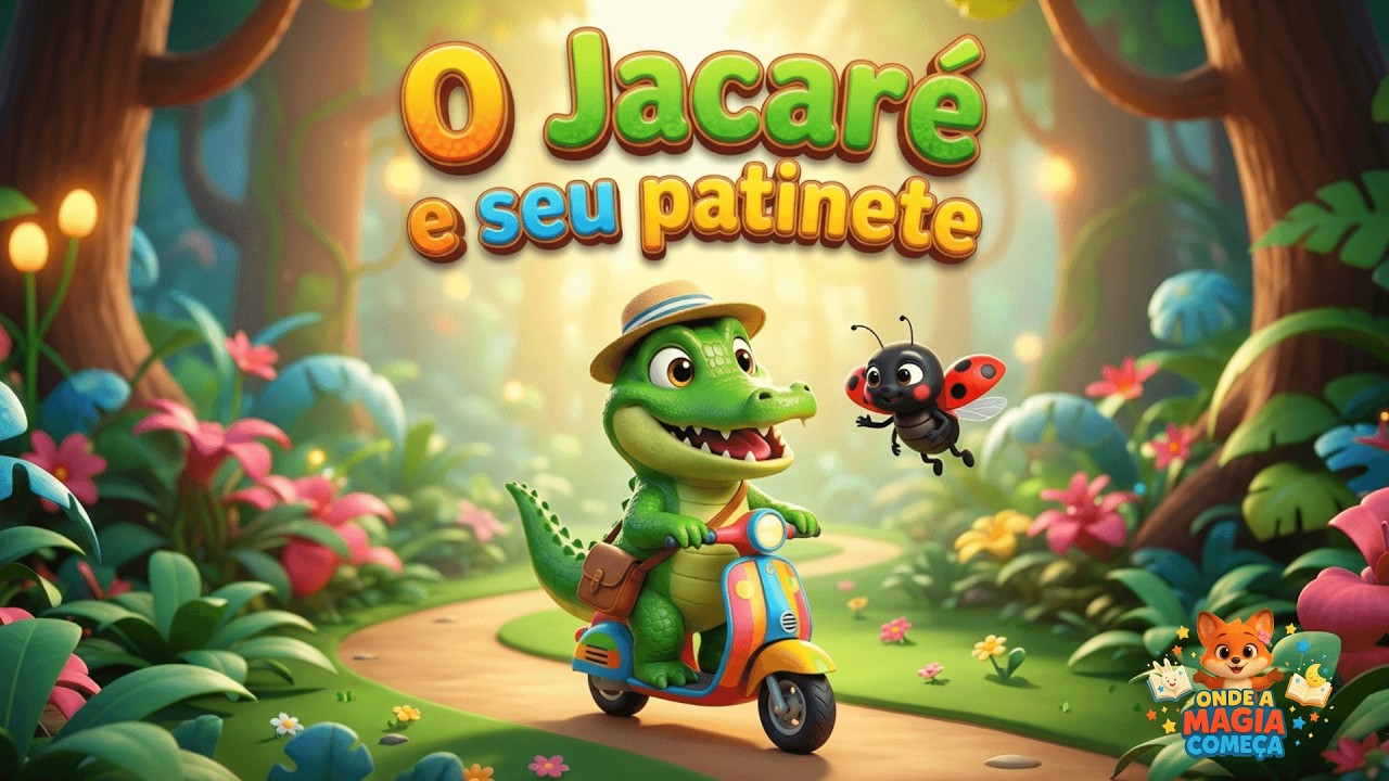 O Jacaré E O Patinete - História Infantil #historiainfantil  #historinhasparadormir