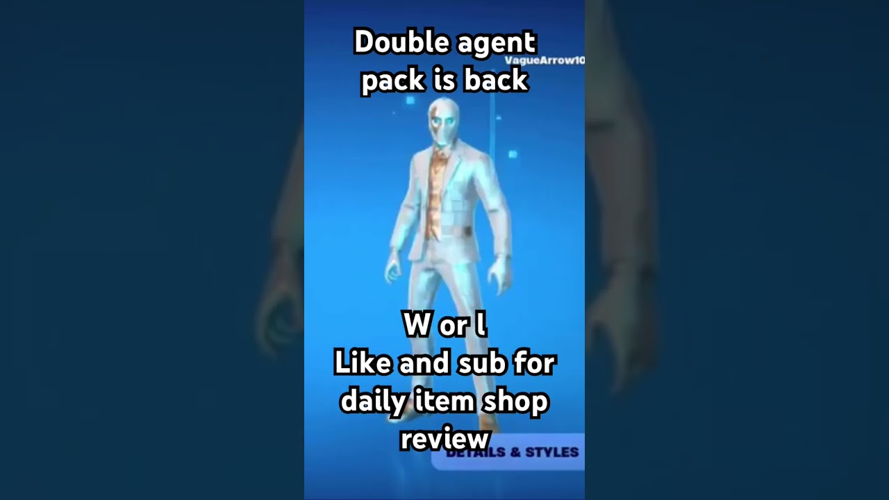 The double agent pack is back in the shop #fortnite #fypシ゚viral